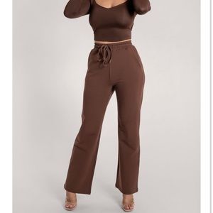 Meshki Brown Track Pants